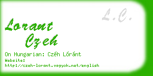 lorant czeh business card